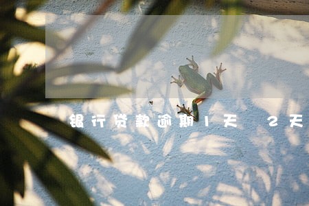 银行贷款逾期1天 2天 银行贷款逾期1天 2天